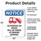 Signmission No Parking On Grass OSHA Notice Sign, Plastic, 10in W x 14in L, 2PK OS-2PACK-NS-P-1014-V-14721 - alternate 2